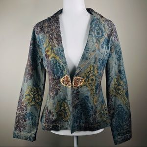 Chico’s Embellished Beaded Jacket Blazer NWT
